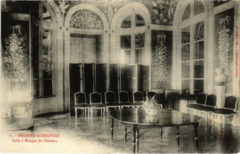 Carte postale ancienne Brienne-le-Chateau - Salle a manger du Chateau à Brienne-le-Château