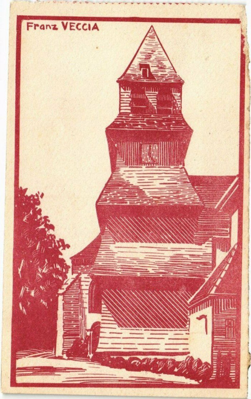 Carte postale ancienne Villemaur - Clocher