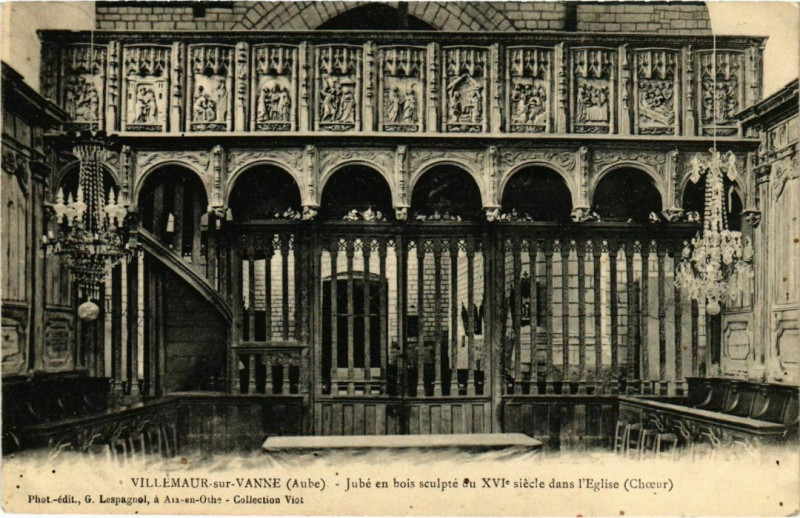 Carte postale ancienne Villemaur - Jubé de l'Eglise