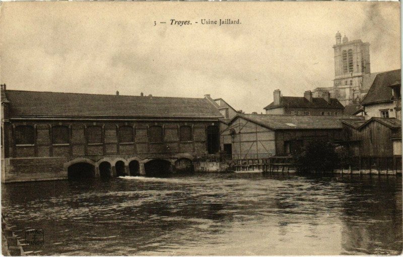 Carte postale ancienne Troyes - Usine Jaillard à Troyes