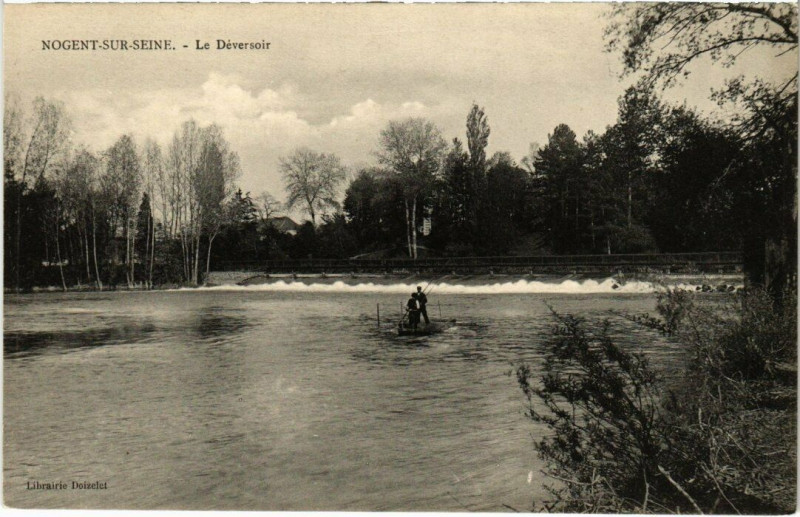 Carte postale ancienne Nogent-sur-Seine - Le Déversoir à Nogent-sur-Seine