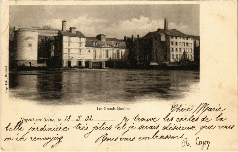 Carte postale ancienne Nogent-sur-Seine - Grands Moulins à Nogent-sur-Seine