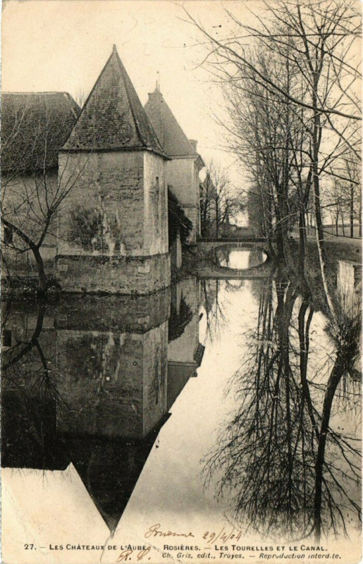 Carte postale ancienne Rosieres - Les Tourelles et le Canal