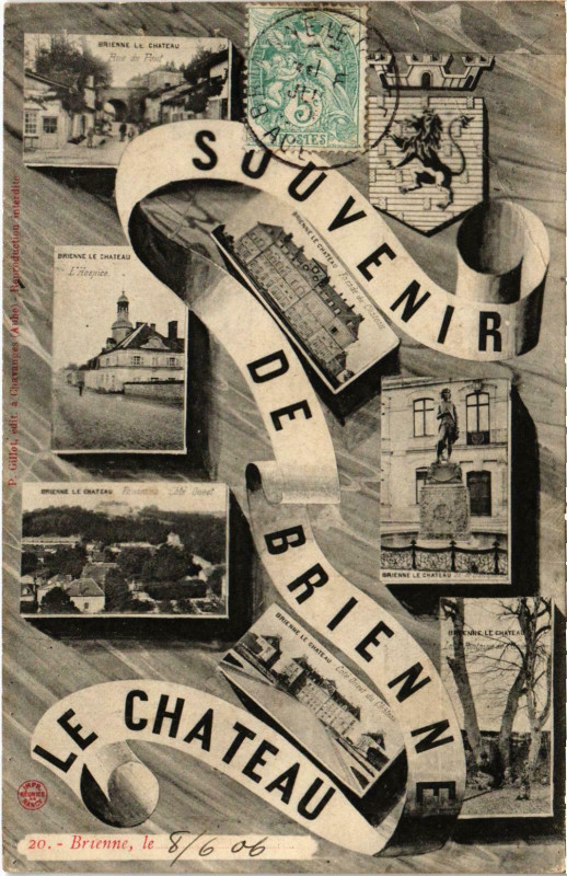 Carte postale ancienne Souvenir de Brienne-le-Chateau Aube à Brienne-le-Château