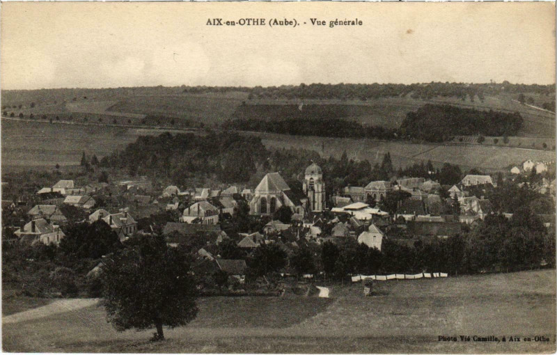 Carte postale ancienne Aix en Othe Vue générale Aube