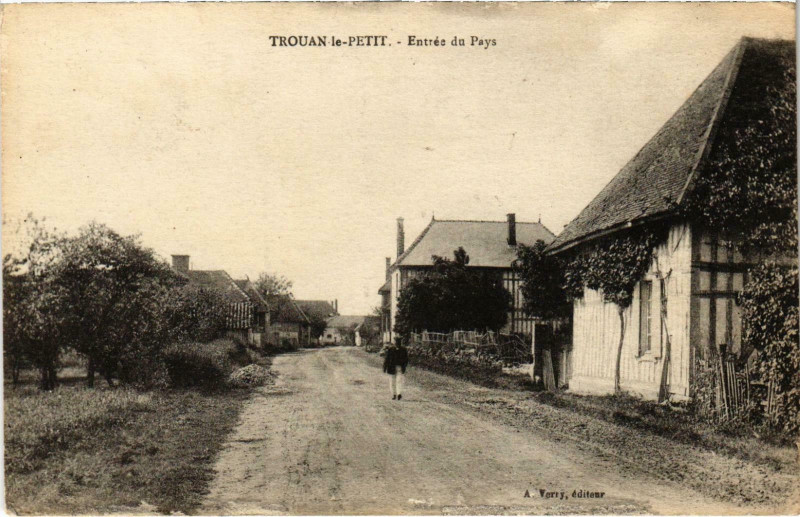 Carte postale ancienne Touran le Petit Entrée du Pays Aube