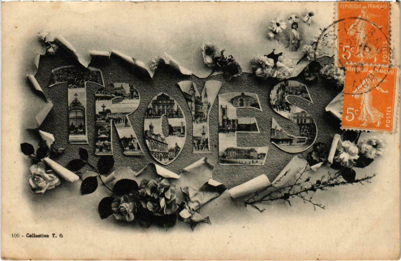 Carte postale ancienne Troyes Aube à Troyes
