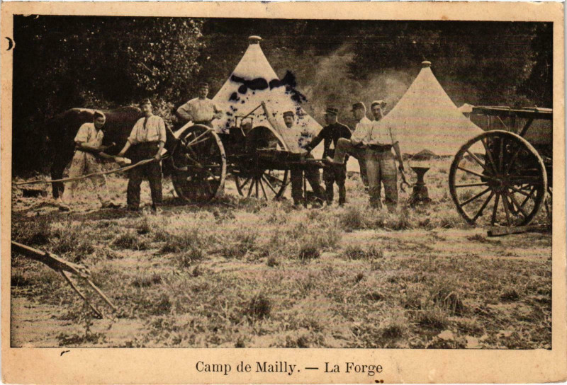 Carte postale ancienne Camp-de-Mailly La Forge Aube