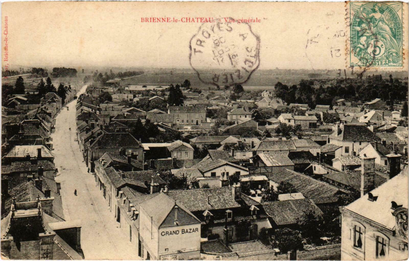Carte postale ancienne Brienne-le-Chateau Vue générale Aube à Brienne-le-Château
