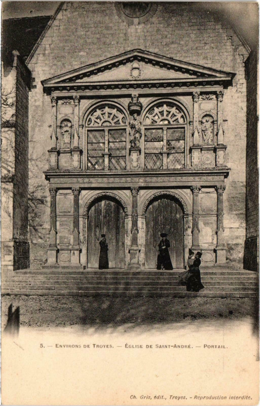Carte postale ancienne Environs de Troyes Eglise de Saint-Andre Aube à Troyes