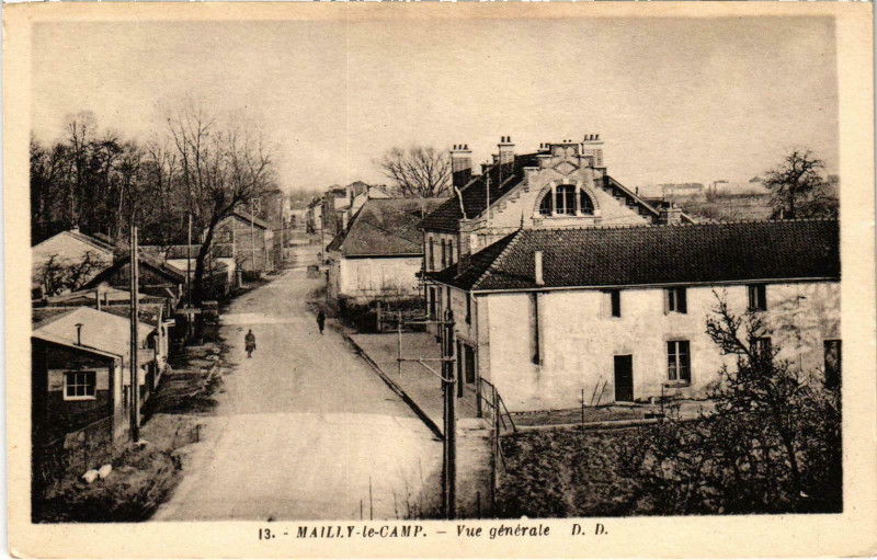 Carte postale ancienne Mailly le Camp Vue générale Aube à Mailly-le-Camp