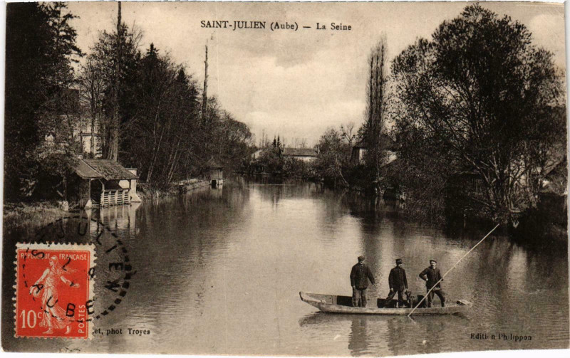 Carte postale ancienne Saint-Julien La Seine Aube