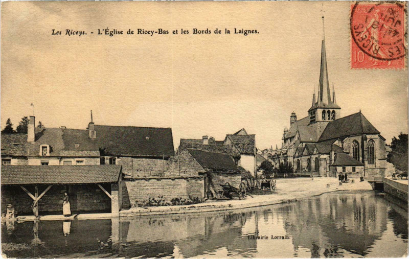 Carte postale ancienne Les Riceys L'Eglise de Ricey-Bas Aube aux Riceys