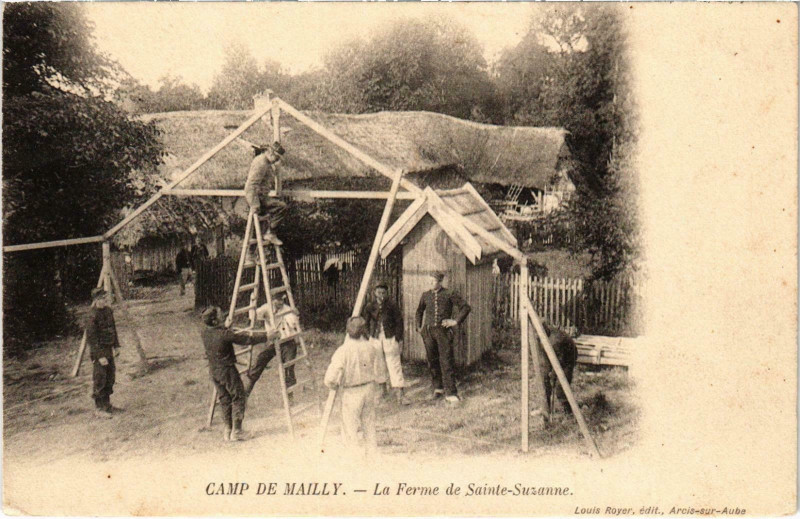 Carte postale ancienne Camp-de-Mailly La Ferme de Sainte-Suzanne Aube