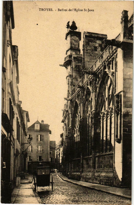 Carte postale ancienne Troyes- Beffroi de l'EgliseSaint-Jean France à Troyes