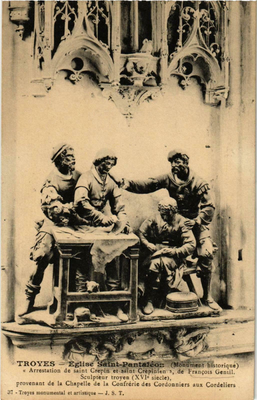 Carte postale ancienne Troyes- Eglise Saint Pantaleon, Monument France à Troyes