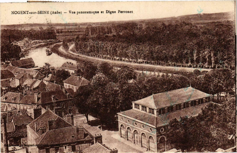 Carte postale ancienne Nogent sur Seine- vue panoramique France à Nogent-sur-Seine