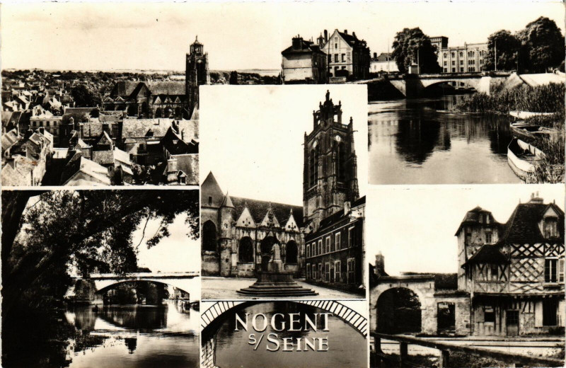 Carte postale ancienne Nogent sur Seine- souvenir France à Nogent-sur-Seine