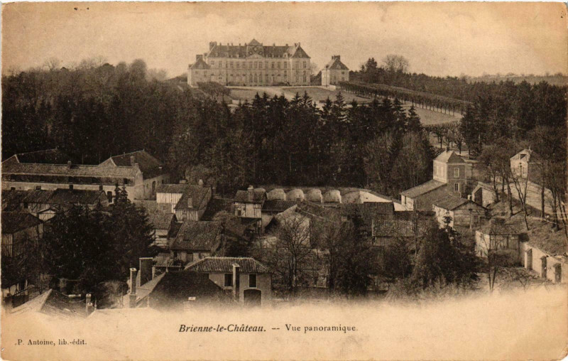 Carte postale ancienne Brienne le Chateau- vue panoramique France à Brienne-le-Château