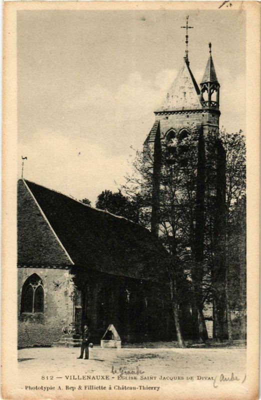 Carte postale ancienne Villenauxe- EgliseSaint-Jacques de Dival France