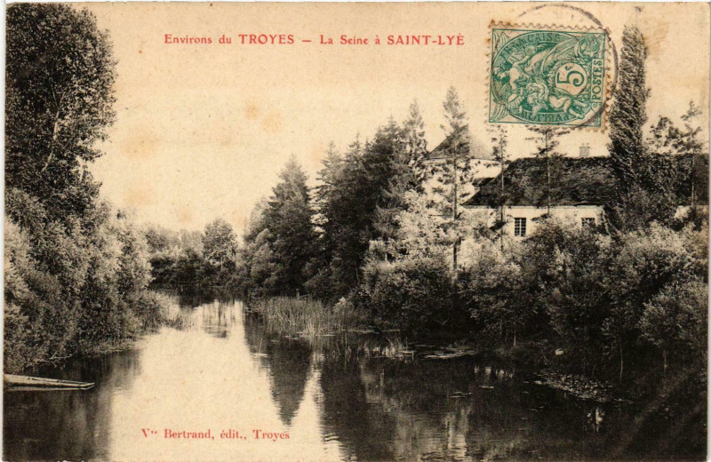 Carte postale ancienne Saint Lye- La Seine France à Saint-Lyé