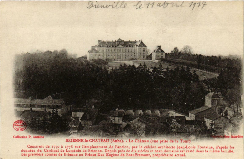 Carte postale ancienne Brienne le Chateau- Le Chateau France à Brienne-le-Château