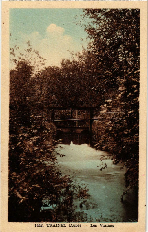 Carte postale ancienne Trainel- Les Vannes France à Traînel