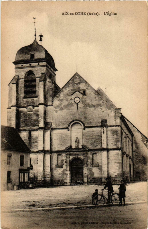 Carte postale ancienne Aix en Orthe- Eglise France