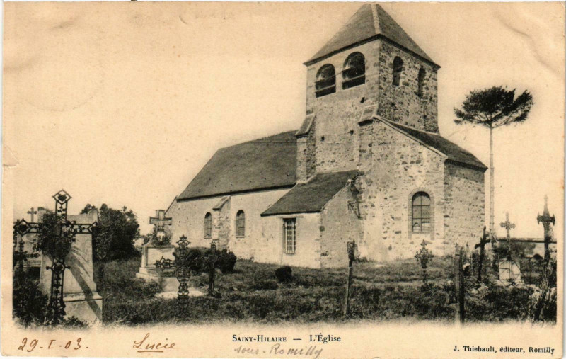 Carte postale ancienne Saint Hilaire- Eglise France