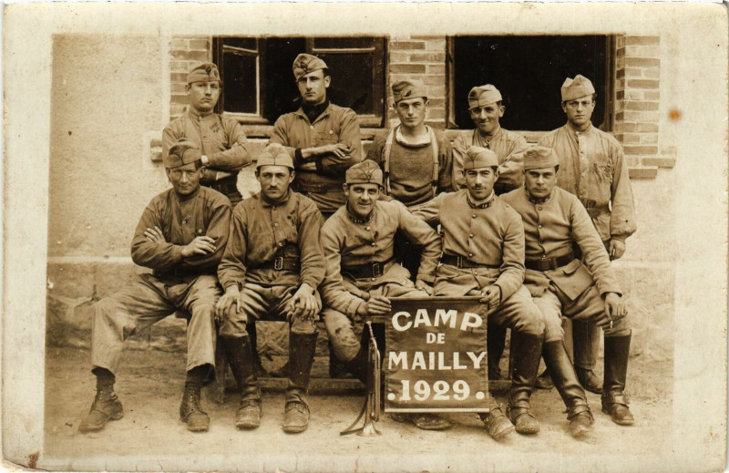 Carte postale ancienne Mailly le Camp- carte photo France à Mailly-le-Camp