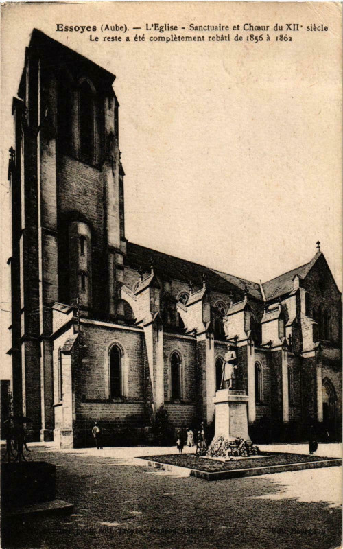 Carte postale ancienne Essoyes- Eglise France à Essoyes