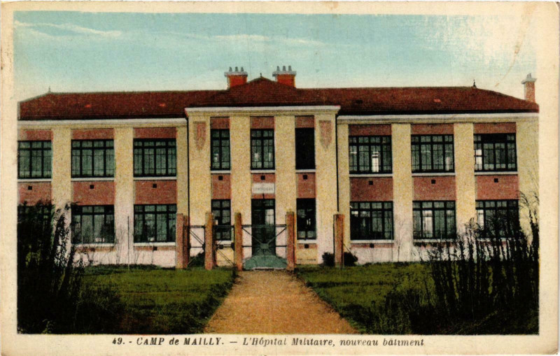 Carte postale ancienne Mailly le Camp- Hopital Militaire, nouveau batiment France à Mailly-le-Camp