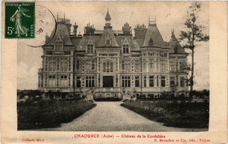 Carte postale ancienne Chaource- Chateau de la Cordeliere France à Chaource