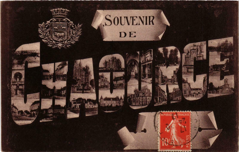 Carte postale ancienne Chaource- souvenir France à Chaource