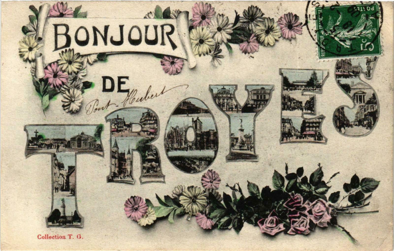 Carte postale ancienne Troyes- souvenir France à Troyes