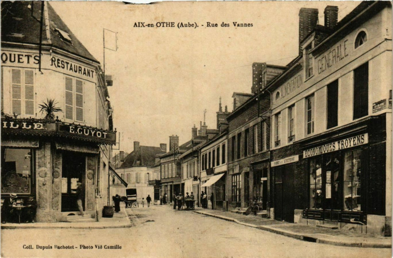 Carte postale ancienne Aix-en-Othe Rue des Vannes