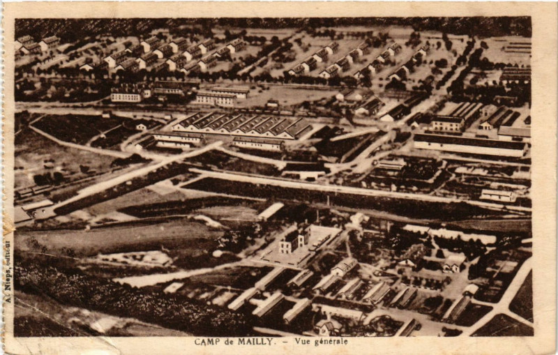 Carte postale ancienne Camp de Mailly - Vue générale