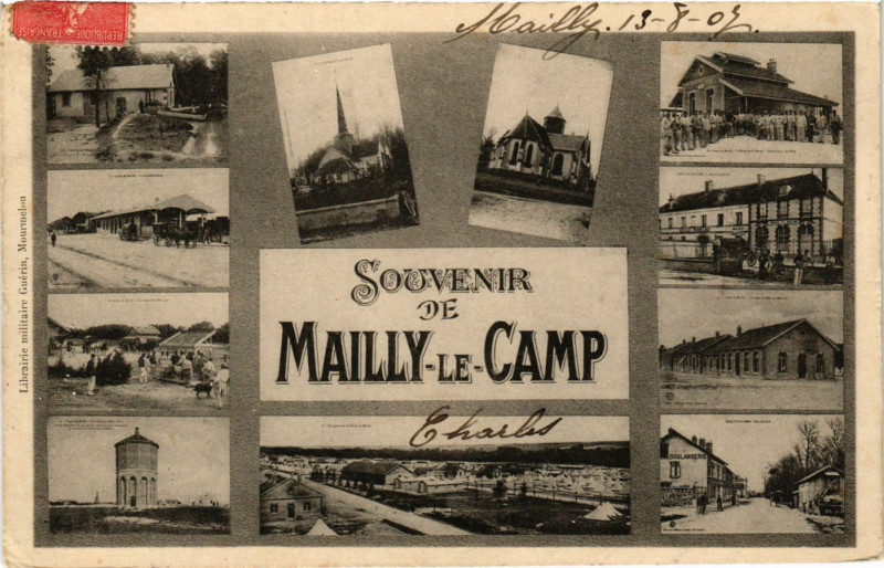 Carte postale ancienne Souvenir de Mailly-le-Camp à Mailly-le-Camp
