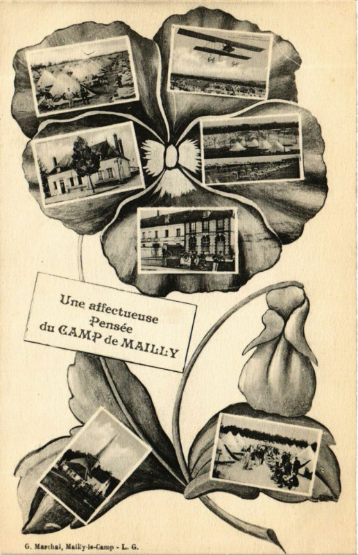 Carte postale ancienne Une affectueuse du Camp de Mailly