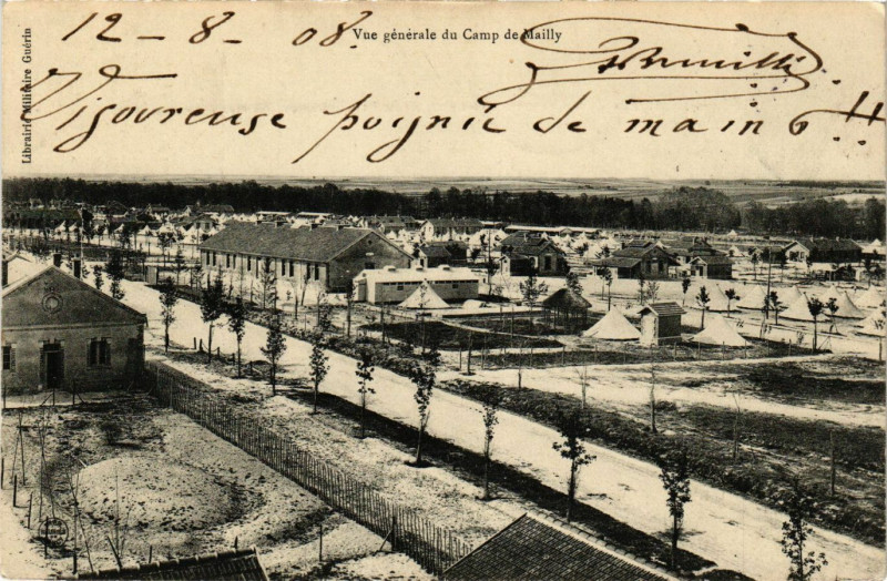 Carte postale ancienne Vue générale du Camp de Mailly