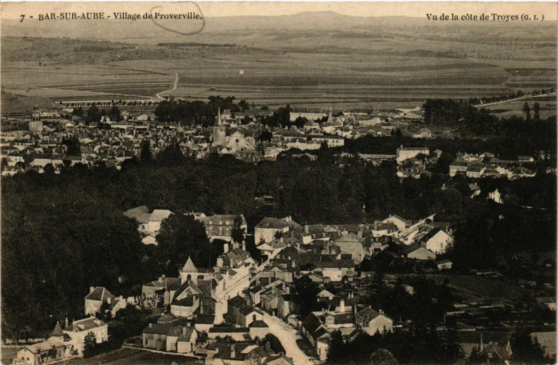 Carte postale ancienne Bar-sur-Aube - Village de Proverville à Bar-sur-Aube