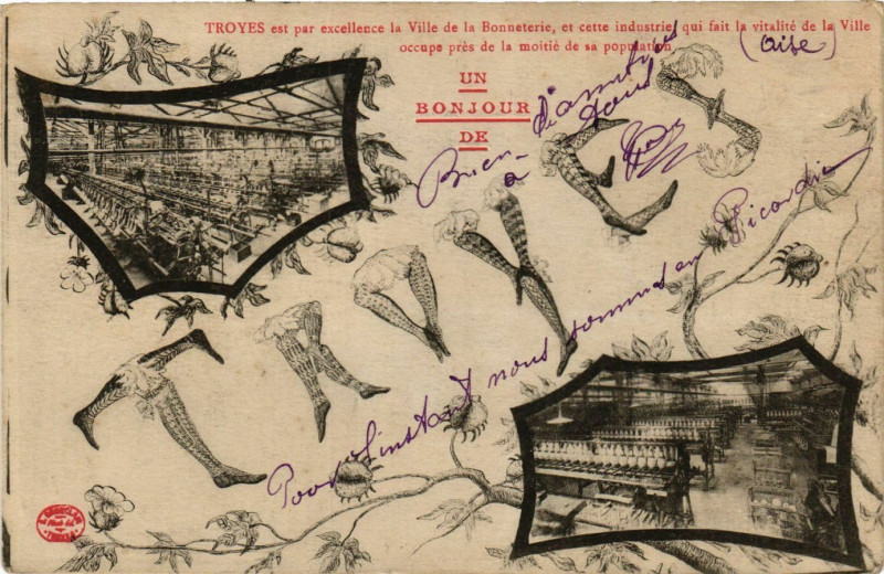 Carte postale ancienne Troyes est par excellence la Ville de la Bonneterie,et cette .. à Troyes