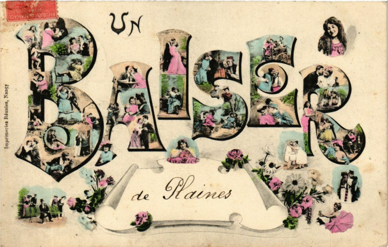 Carte postale ancienne Un Baiser de Plaines