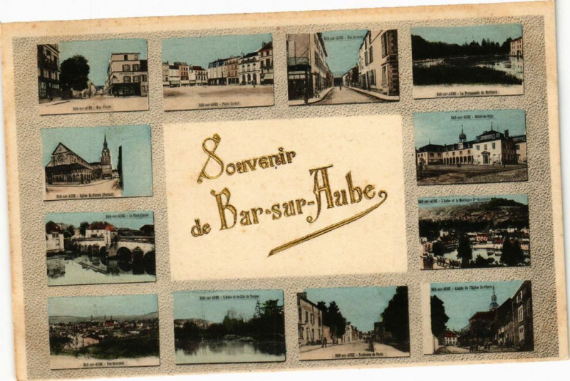 Carte postale ancienne Souvenir de Bar-sur-Aube à Bar-sur-Aube