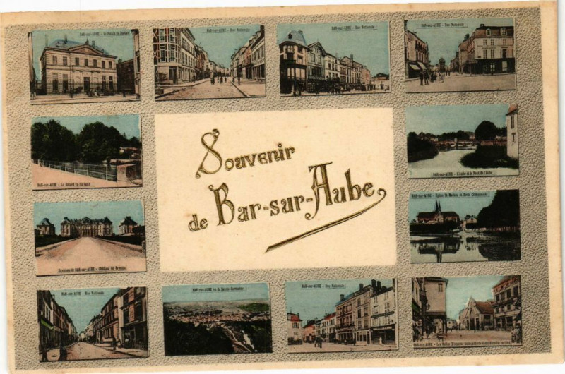 Carte postale ancienne Souvenir de Bar-sur-Aube à Bar-sur-Aube