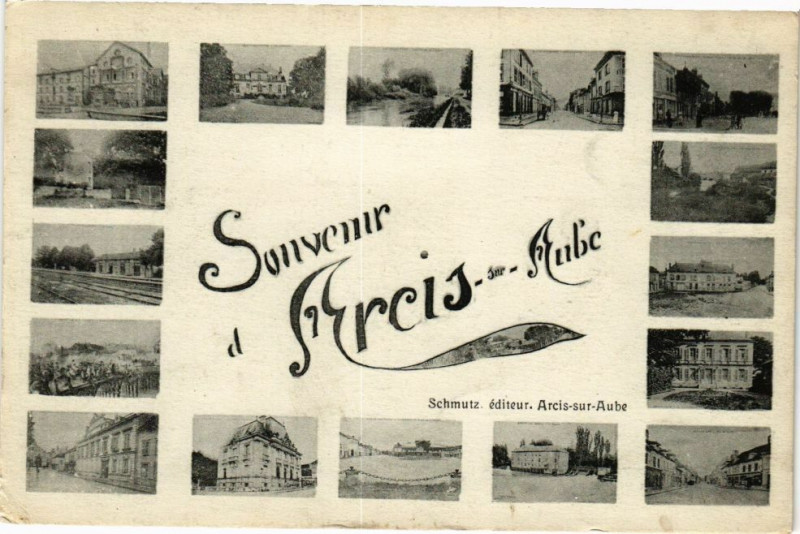 Carte postale ancienne Souvenir de Arcis-sur-Aube à Arcis-sur-Aube