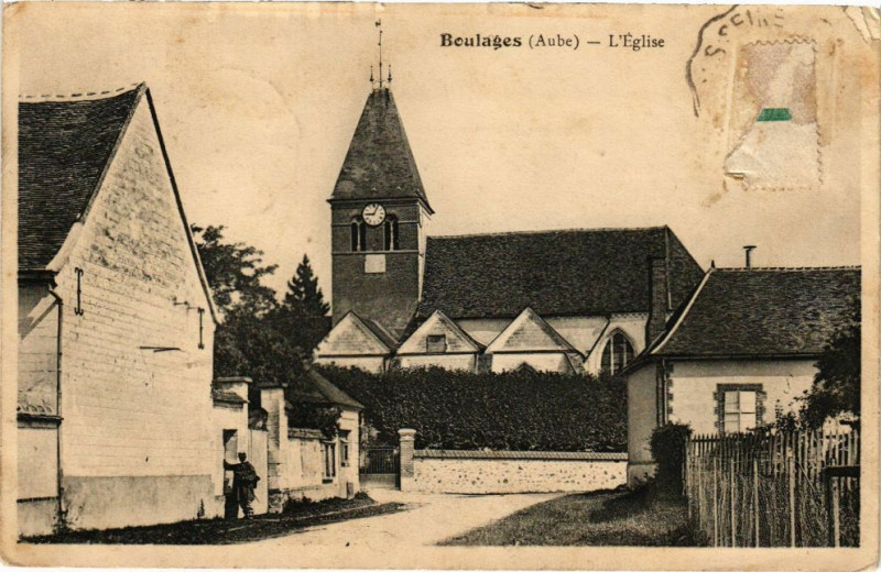 Carte postale ancienne Bayel - L'eglise à Bayel
