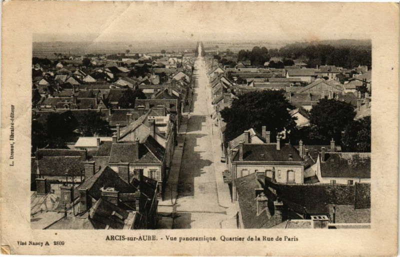 Carte postale ancienne Arcis-sur-Aube - Vue panoramique à Arcis-sur-Aube