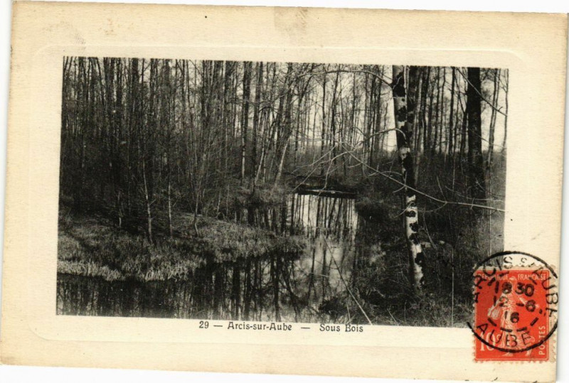 Carte postale ancienne Arcis-sur-Aube - Sous bois à Arcis-sur-Aube