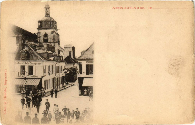Carte postale ancienne Arcis-sur-Aube - Librairie detable à Arcis-sur-Aube